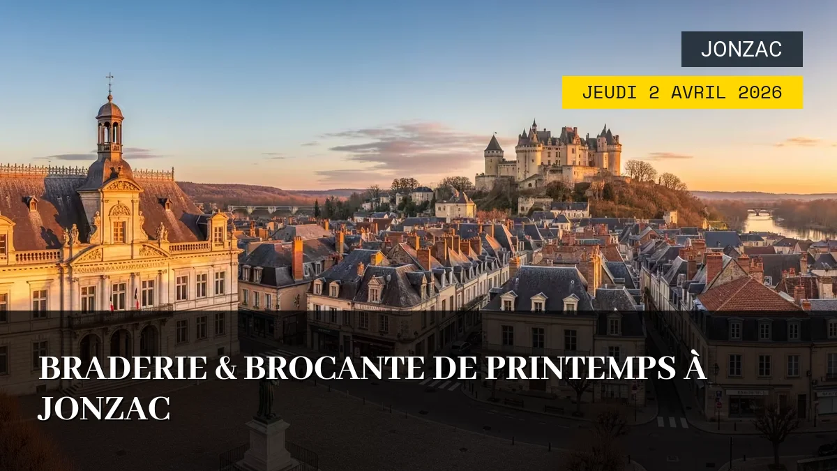 Affiche de l'événement : Braderie & Brocante de Printemps à Jonzac – Jeudi 2 Avril 2026