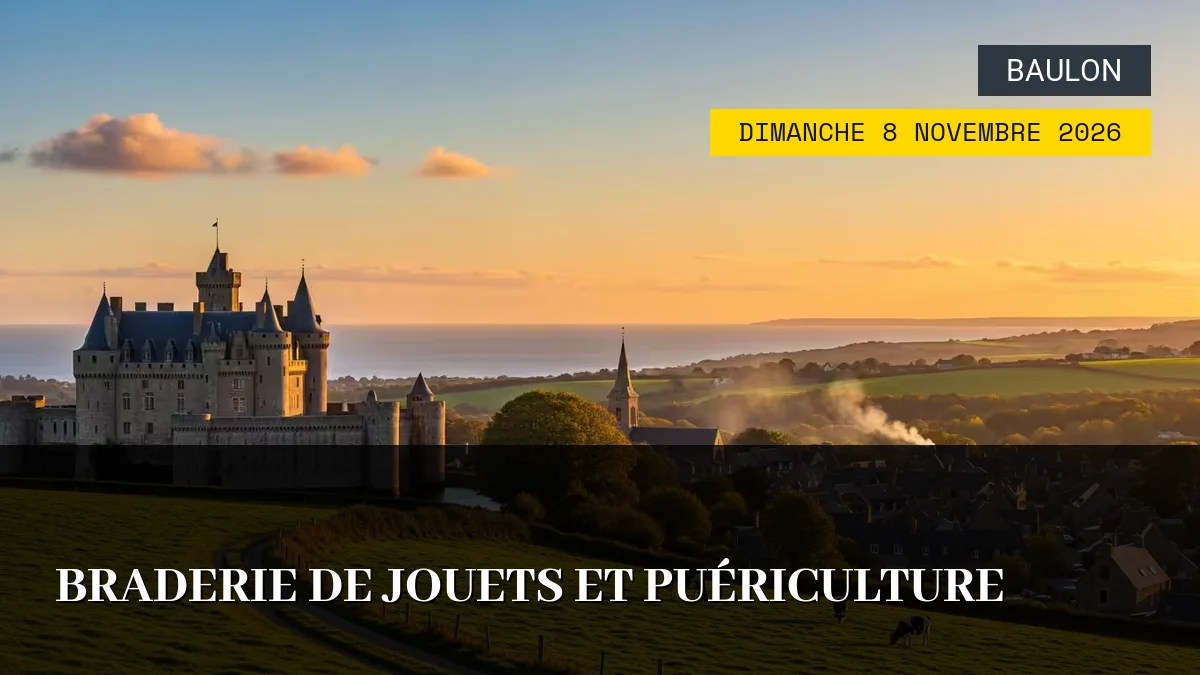 Affiche de l'événement : Braderie de Jouets et Puériculture – Dimanche 8 Novembre 2026
