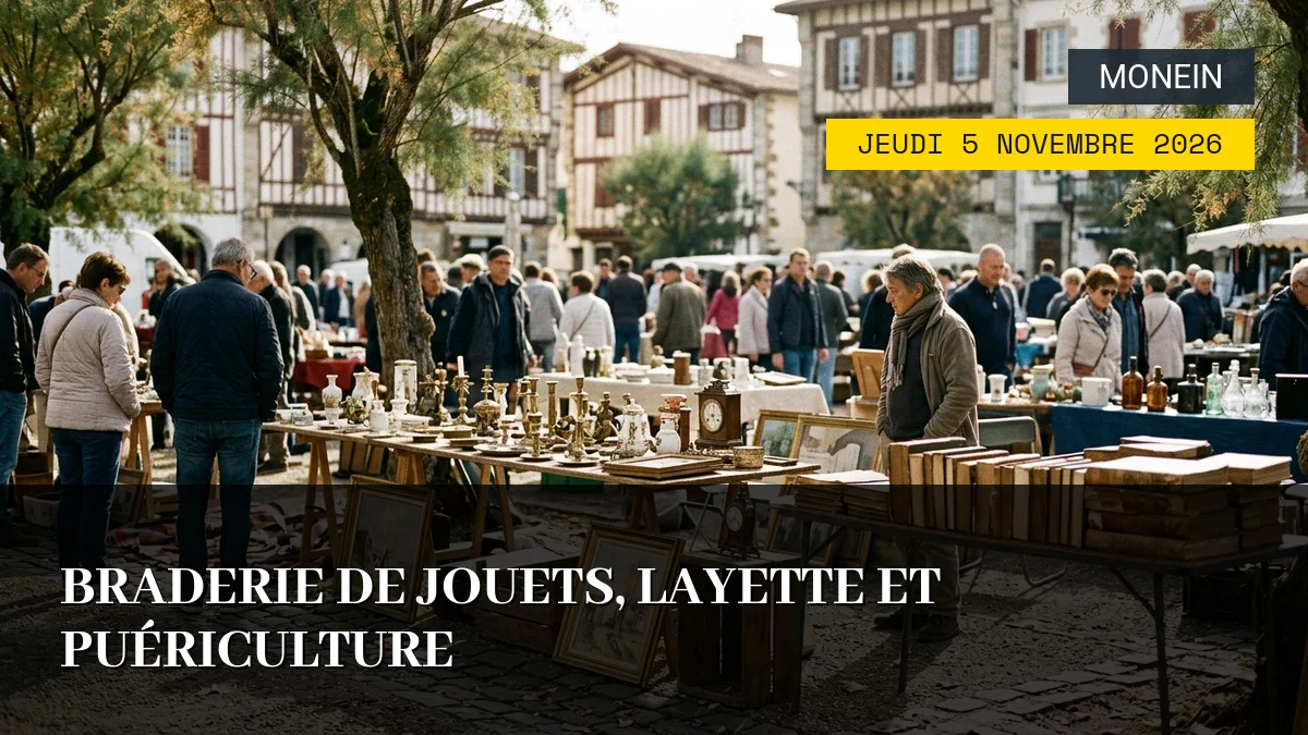 Affiche de l'événement : Braderie de Jouets, Layette et Puériculture – Jeudi 5 Novembre 2026