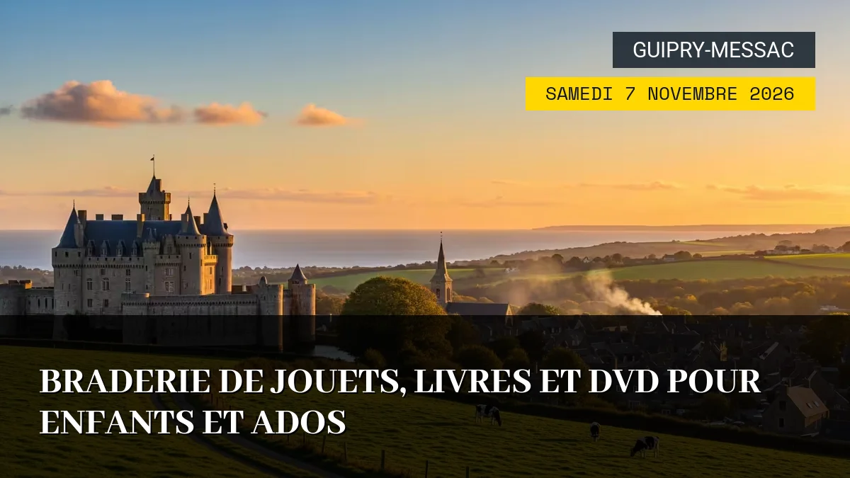 Affiche de l'événement : Braderie de Jouets, Livres et DVD pour Enfants et Ados – Samedi 7 Novembre 2026