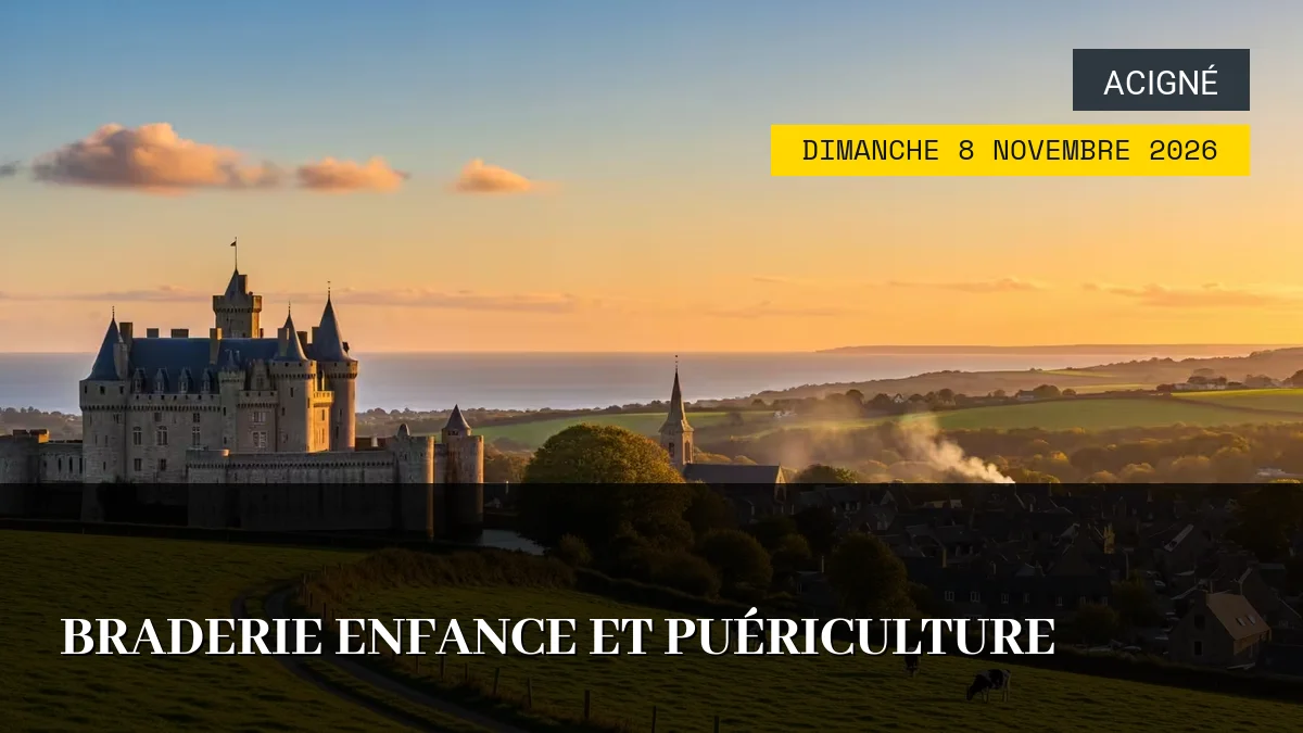 Affiche de l'événement : Braderie Enfance et Puériculture – Dimanche 8 Novembre 2026