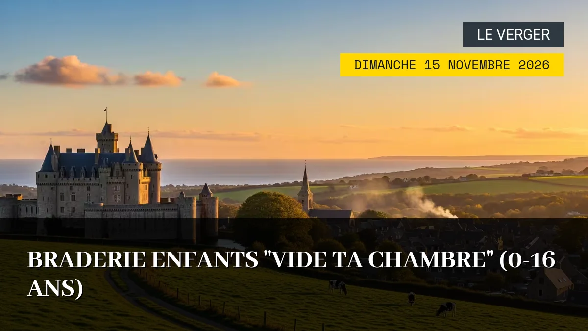 Affiche de l'événement : Braderie Enfants « Vide ta chambre » (0-16 ans) – Dimanche 15 Novembre 2026