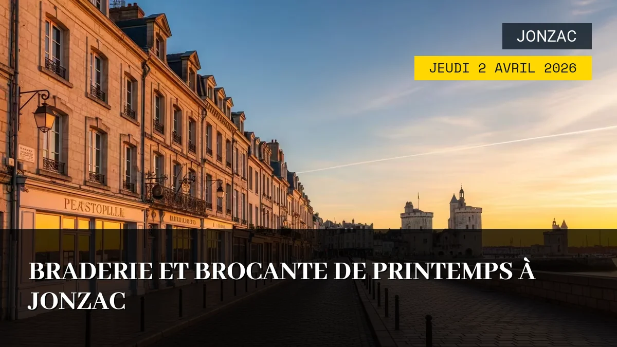 Affiche de l'événement : Braderie Et Brocante De Printemps À Jonzac – Jeudi 2 Avril 2026