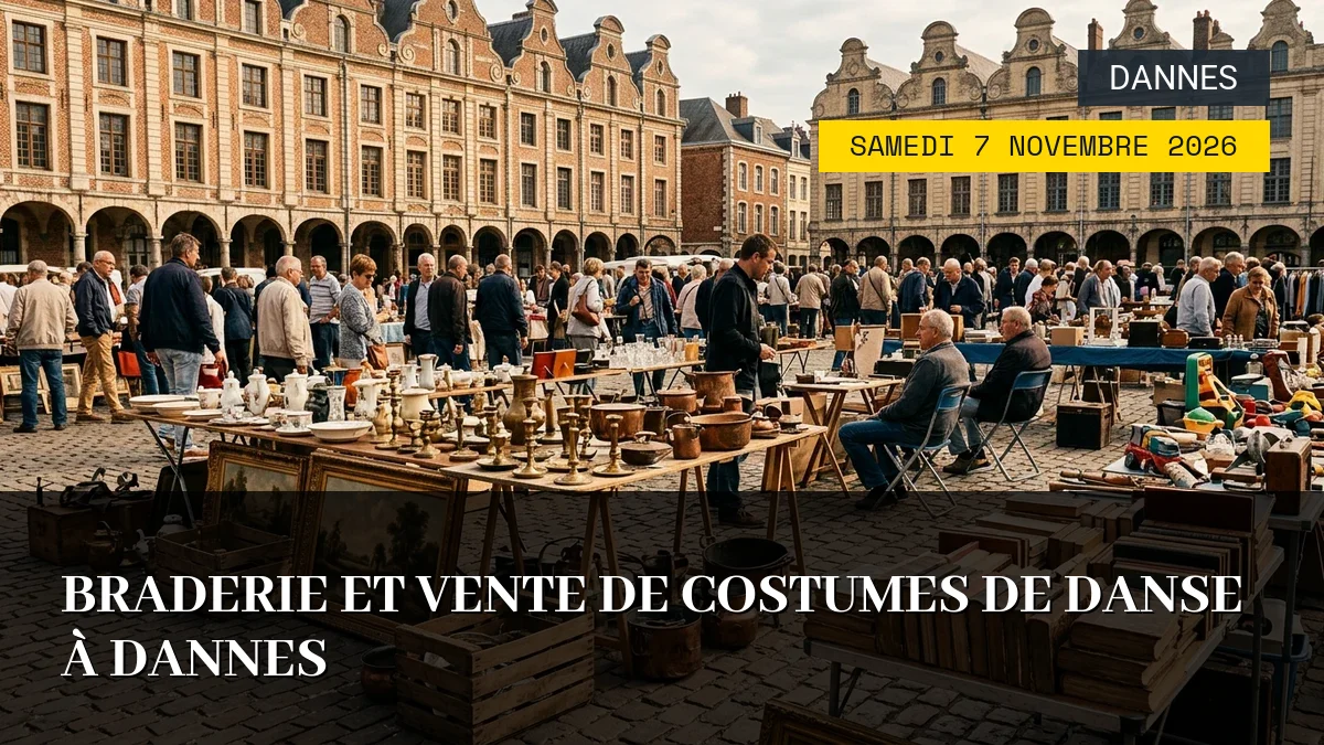 Affiche de l'événement : Braderie et vente de costumes de danse à Dannes – Samedi 7 Novembre 2026