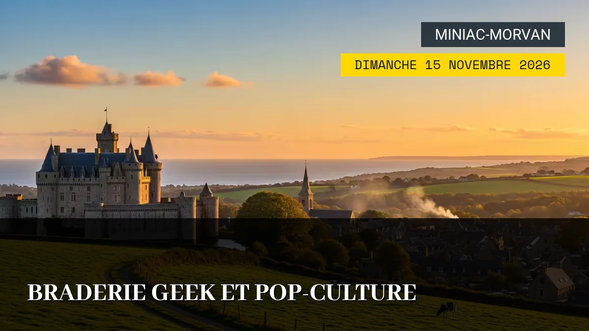 Affiche de l'événement : Braderie Geek et Pop-Culture – Dimanche 15 Novembre 2026