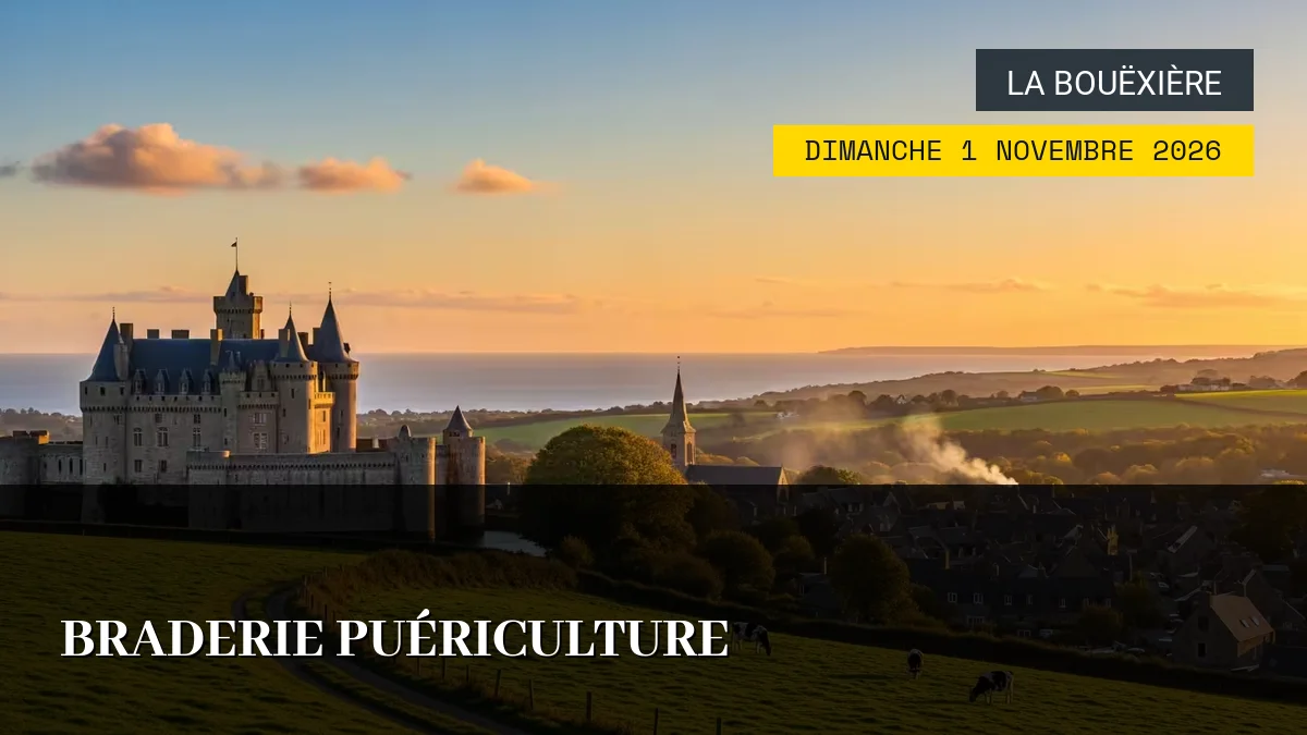 Affiche de l'événement : Braderie Puériculture – Dimanche 1 Novembre 2026