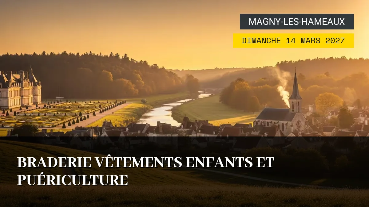 Affiche de l'événement : Braderie Vêtements Enfants et Puériculture – Dimanche 14 Mars 2027