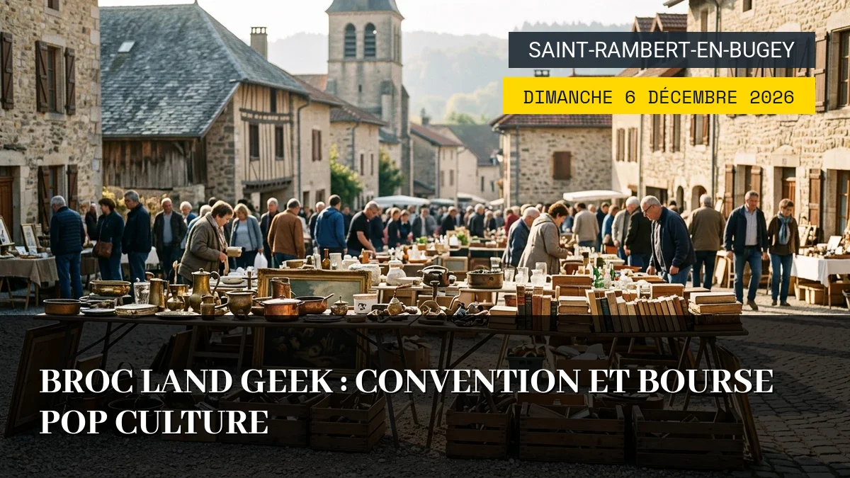 Affiche de l'événement : Broc Land Geek : Convention et Bourse Pop Culture – Dimanche 6 Décembre 2026