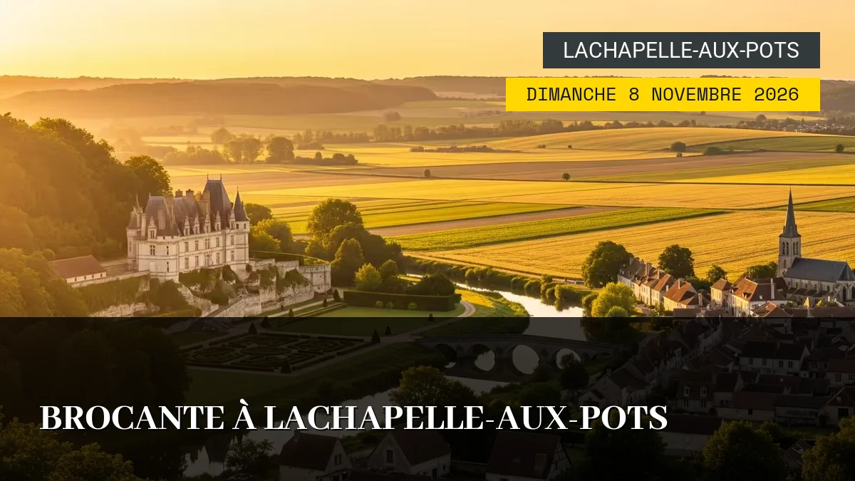 Affiche de l'événement : Brocante à Lachapelle-aux-Pots – Dimanche 8 Novembre 2026