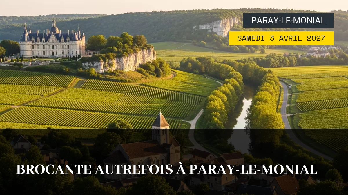Affiche de l'événement : Brocante Autrefois à Paray-le-Monial – Samedi 3 Avril 2027
