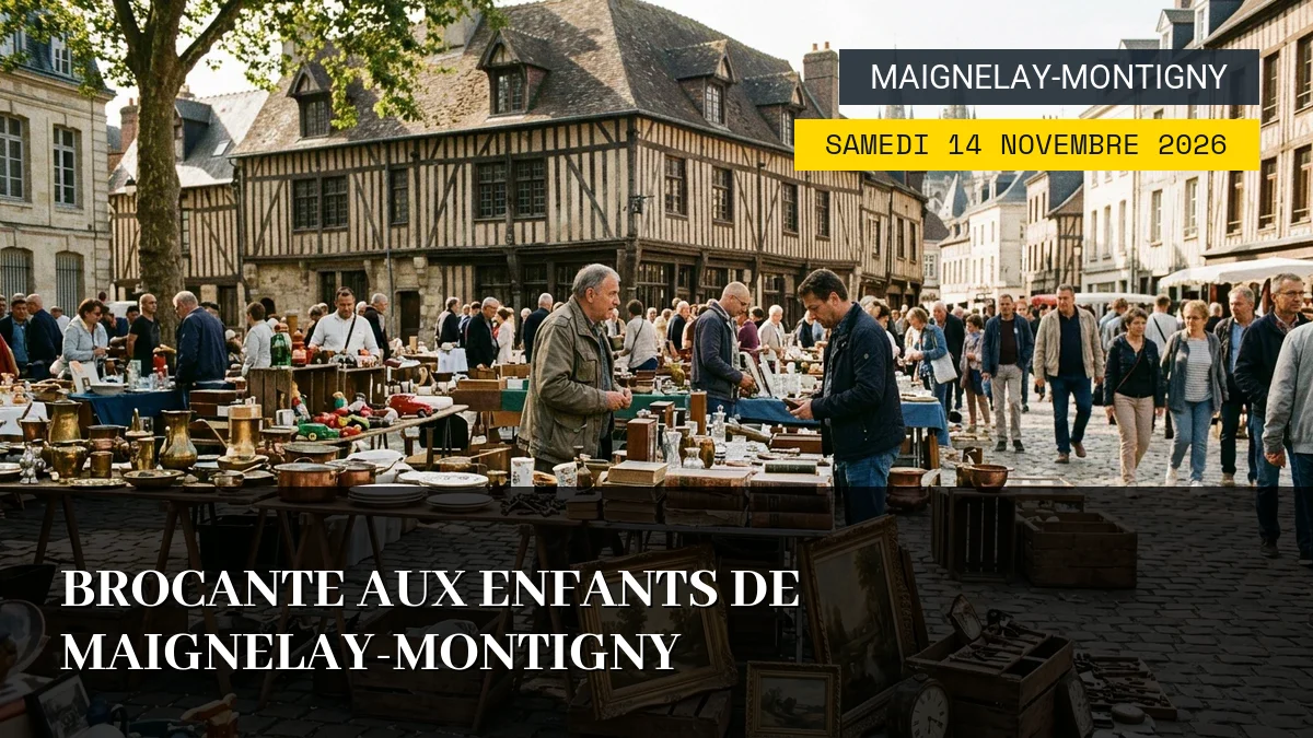 Affiche de l'événement : Brocante aux enfants de Maignelay-Montigny – Samedi 14 Novembre 2026