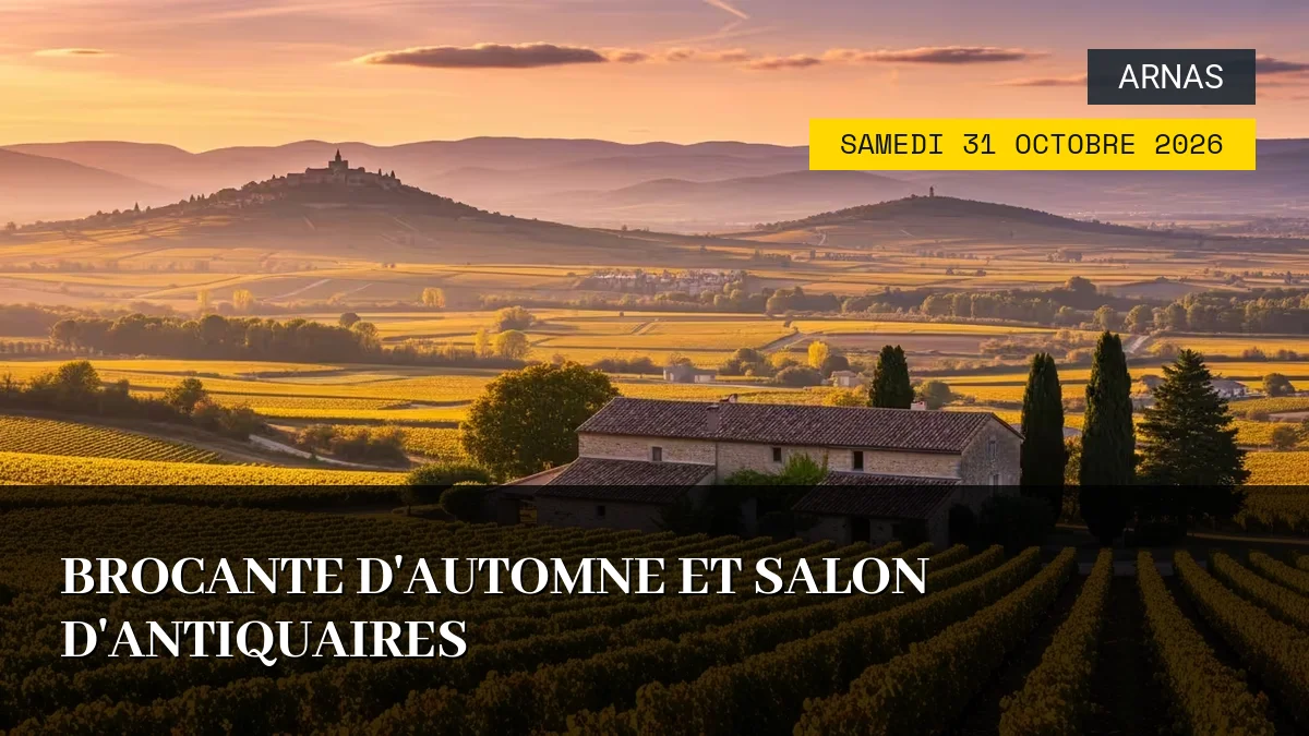 Affiche de l'événement : Brocante d&rsquo;Automne et Salon d&rsquo;Antiquaires – Samedi 31 Octobre 2026