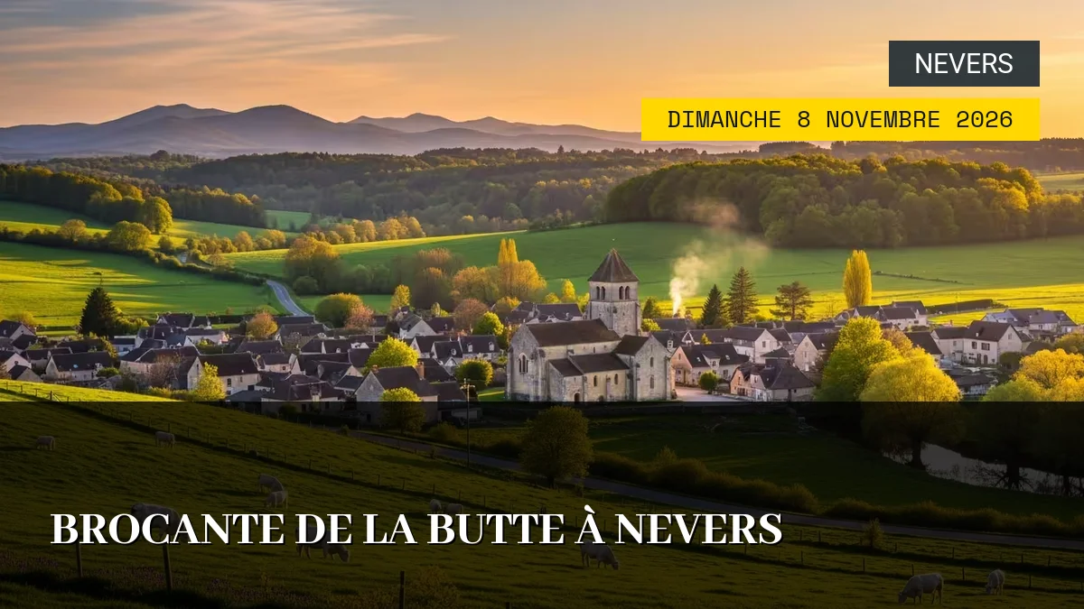 Affiche de l'événement : Brocante de la Butte à Nevers – Dimanche 8 Novembre 2026