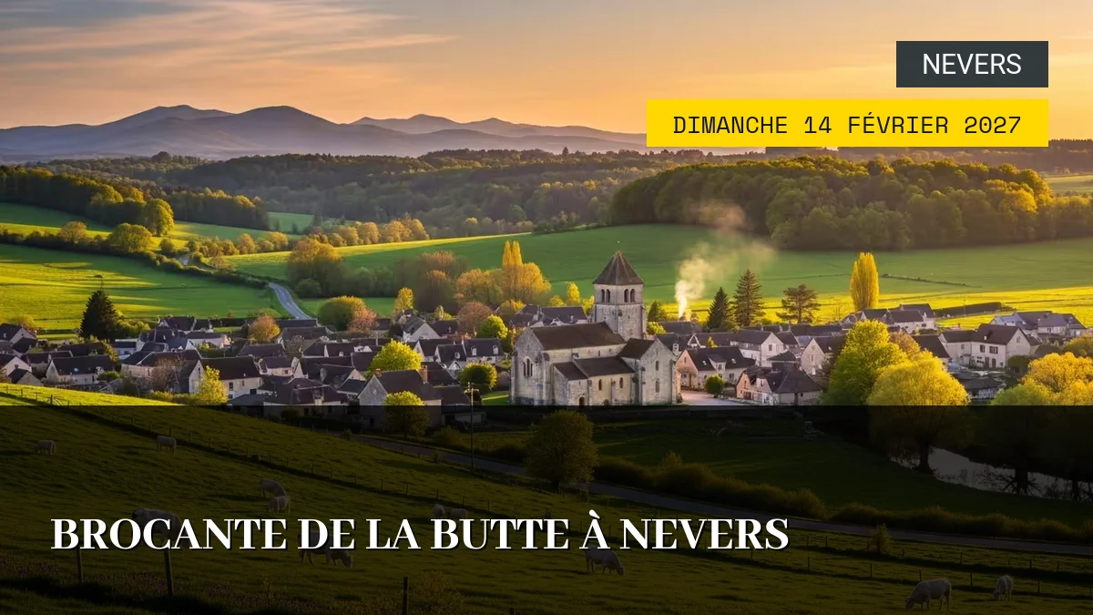 Affiche de l'événement : Brocante de la Butte à Nevers – Dimanche 14 Février 2027