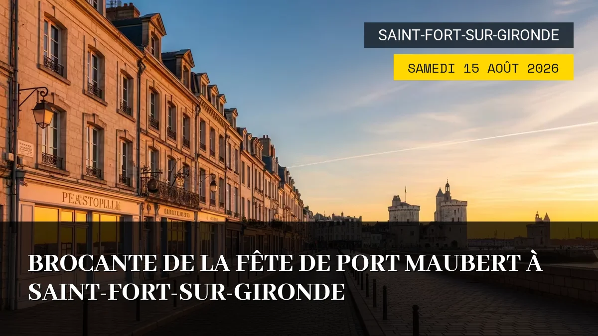 Affiche de l'événement : Brocante de la Fête de Port Maubert à Saint-Fort-sur-Gironde – Samedi 15 Août 2026