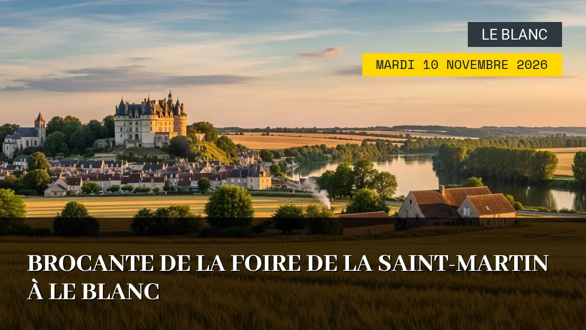 Affiche de l'événement : Brocante de la Foire de la Saint-Martin à Le Blanc – Mardi 10 Novembre 2026