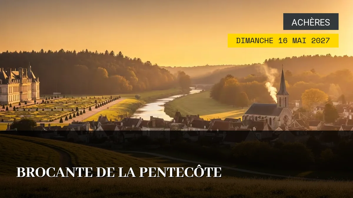 Affiche de l'événement : Brocante de la Pentecôte – Dimanche 16 Mai 2027