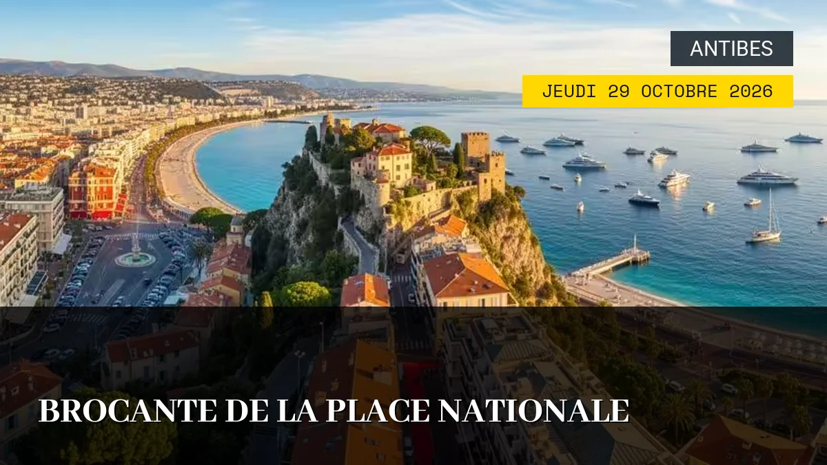 Affiche de l'événement : Brocante de la Place Nationale – Jeudi 29 Octobre 2026