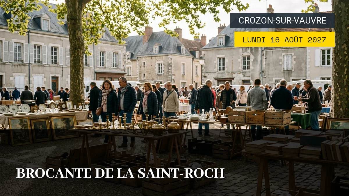 Affiche de l'événement : Brocante de la Saint-Roch – Lundi 16 Août 2027