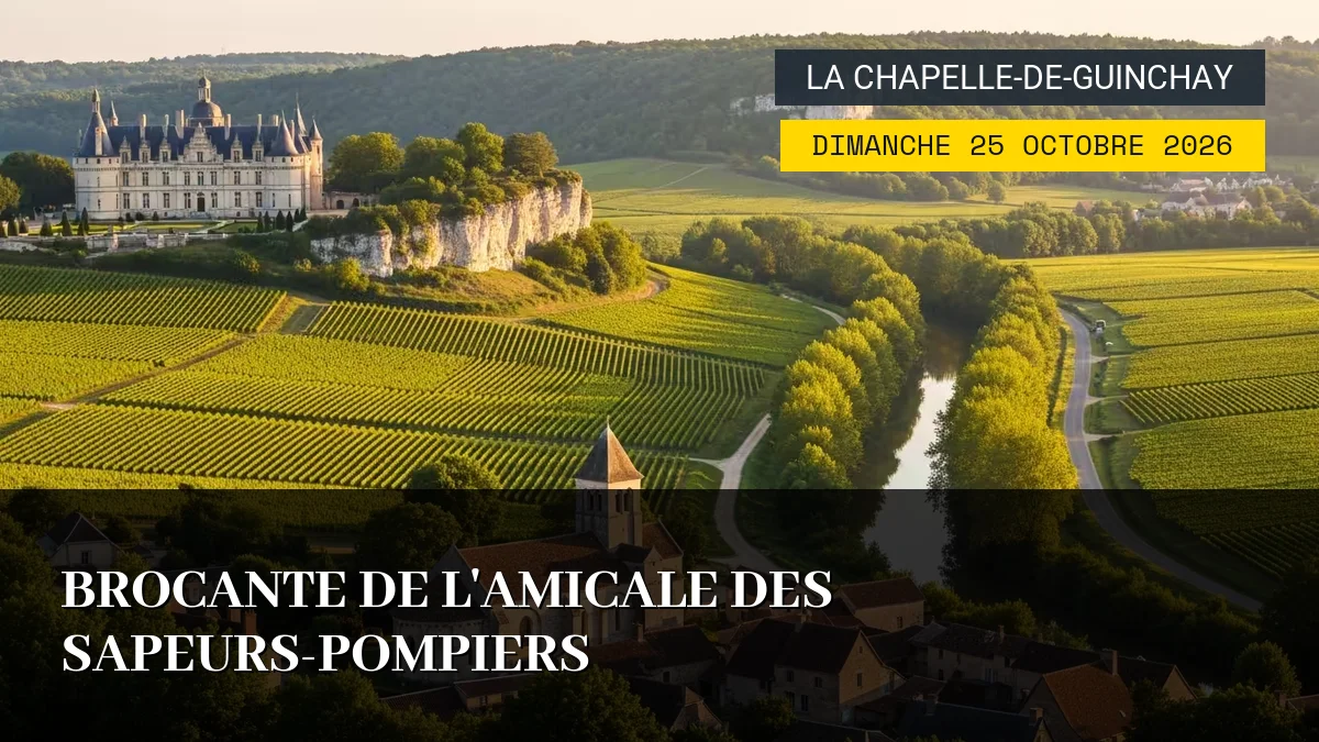 Affiche de l'événement : Brocante de l&rsquo;Amicale des Sapeurs-Pompiers – Dimanche 25 Octobre 2026
