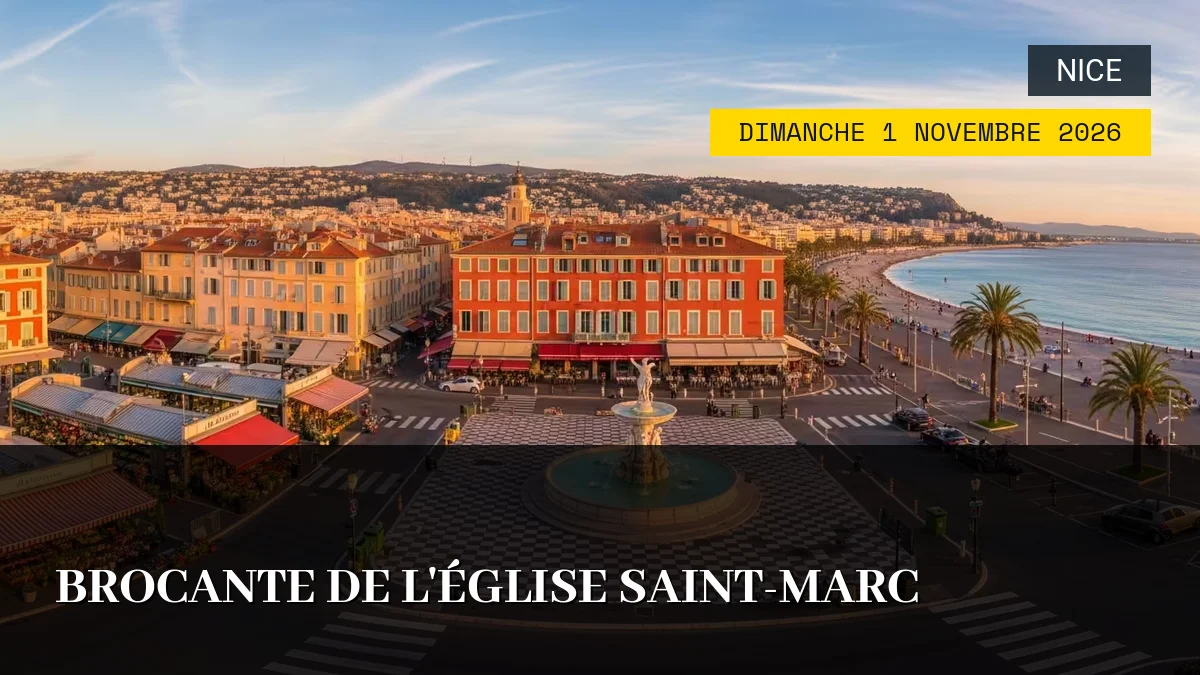 Affiche de l'événement : Brocante de l&rsquo;Église Saint-Marc – Dimanche 1 Novembre 2026