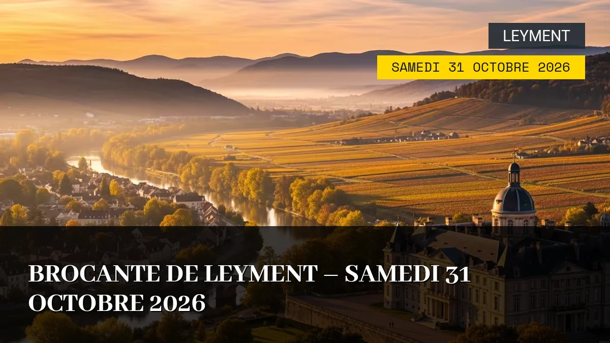 Affiche de l'événement : Brocante de Leyment – Samedi 31 Octobre 2026