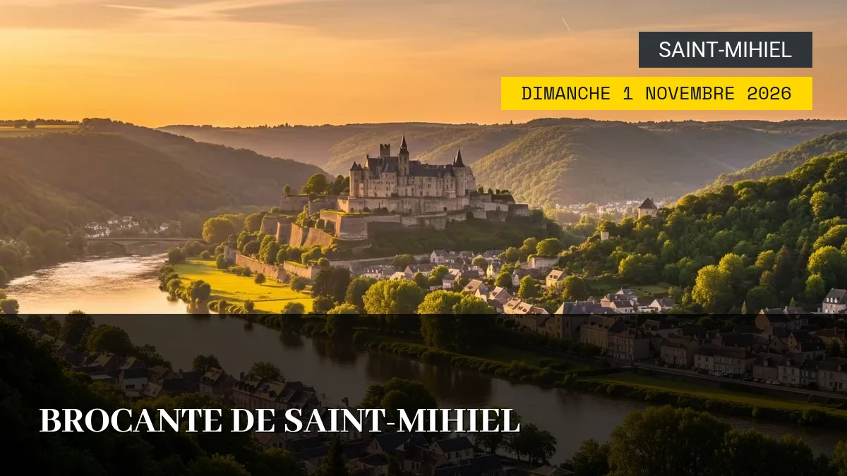 Affiche de l'événement : Brocante de Saint-Mihiel – Dimanche 1 Novembre 2026