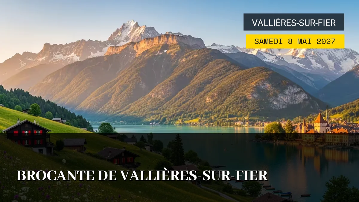 Affiche de l'événement : Brocante de Vallières-sur-Fier – Samedi 8 Mai 2027