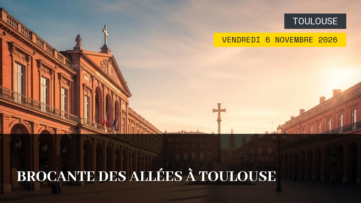 Affiche de l'événement : Brocante des Allées à Toulouse – Vendredi 6 Novembre 2026