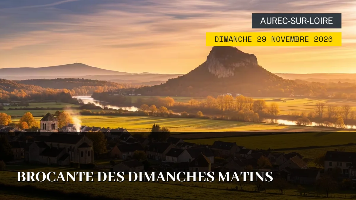 Affiche de l'événement : Brocante des Dimanches Matins – Dimanche 29 Novembre 2026