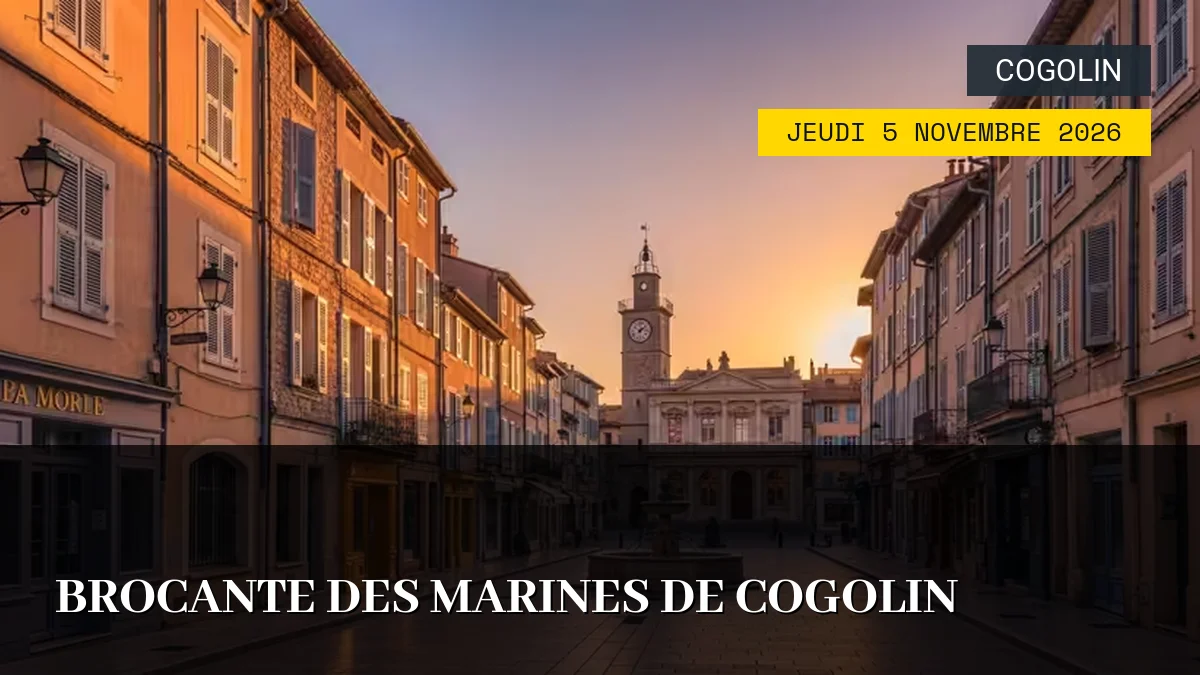 Affiche de l'événement : Brocante des Marines de Cogolin – Jeudi 5 Novembre 2026