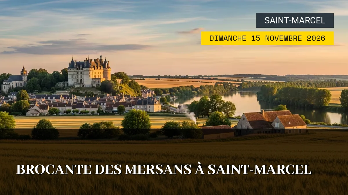 Affiche de l'événement : Brocante des Mersans à Saint-Marcel – Dimanche 15 Novembre 2026