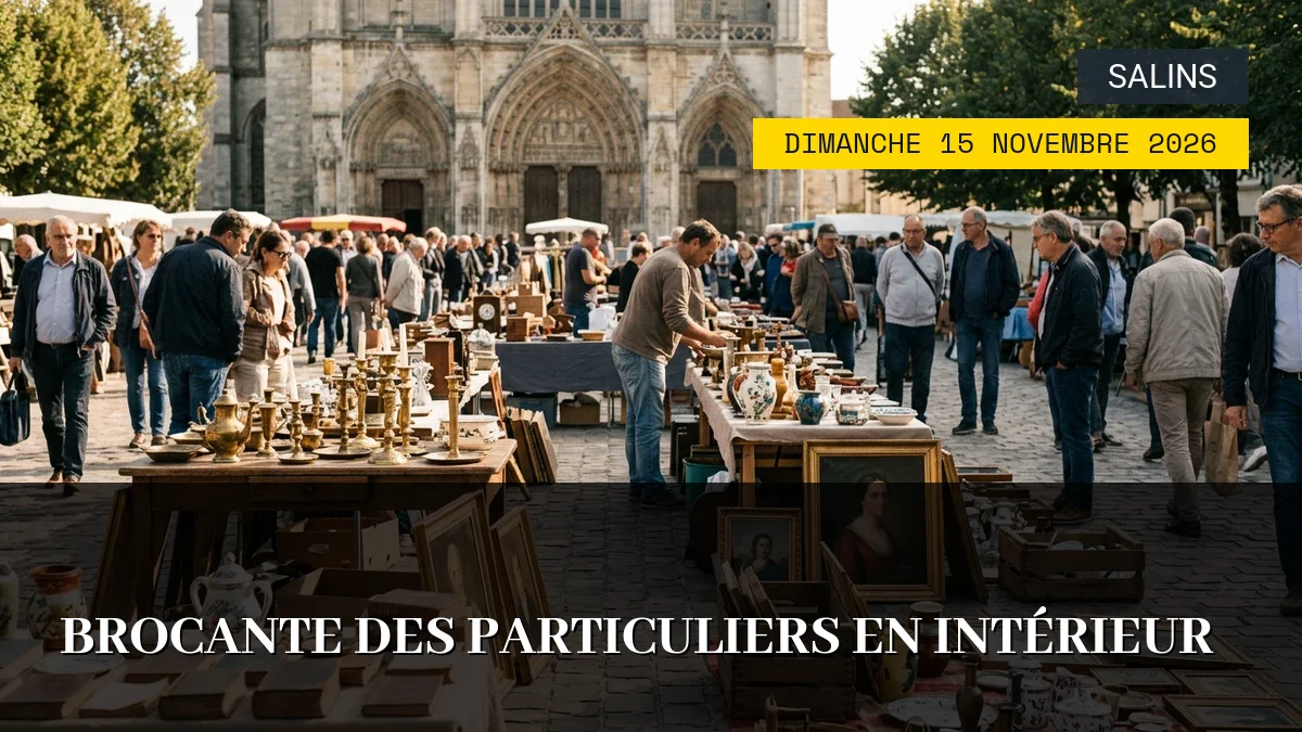 Affiche de l'événement : Brocante des Particuliers en Intérieur – Dimanche 15 Novembre 2026