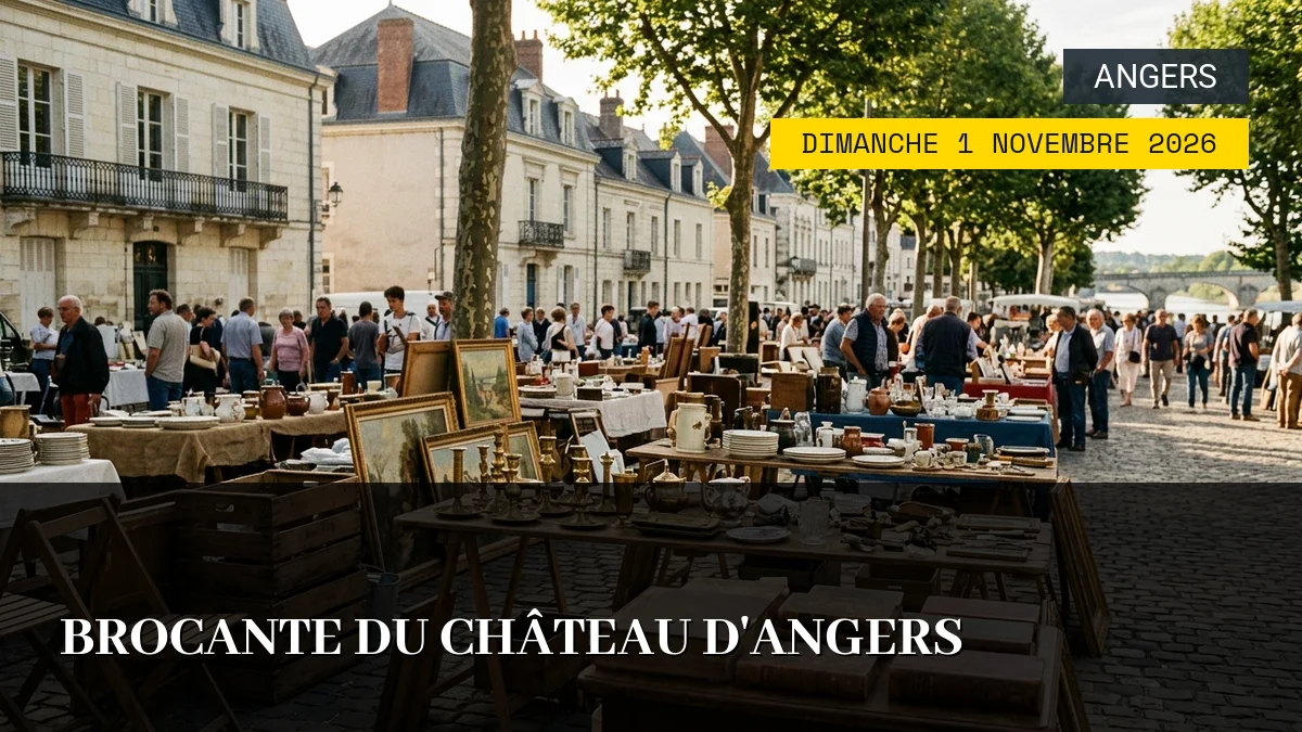 Affiche de l'événement : Brocante du Château d&rsquo;Angers – Dimanche 1 Novembre 2026