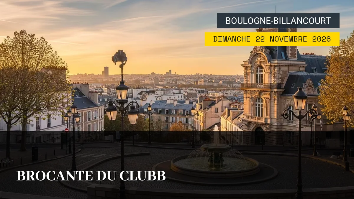 Affiche de l'événement : Brocante du CLuBB – Dimanche 22 Novembre 2026