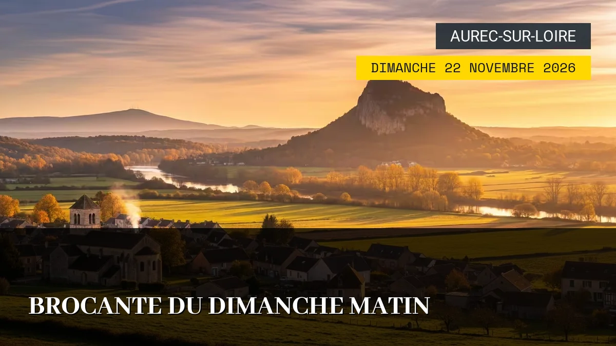 Affiche de l'événement : Brocante du Dimanche Matin – Dimanche 22 Novembre 2026