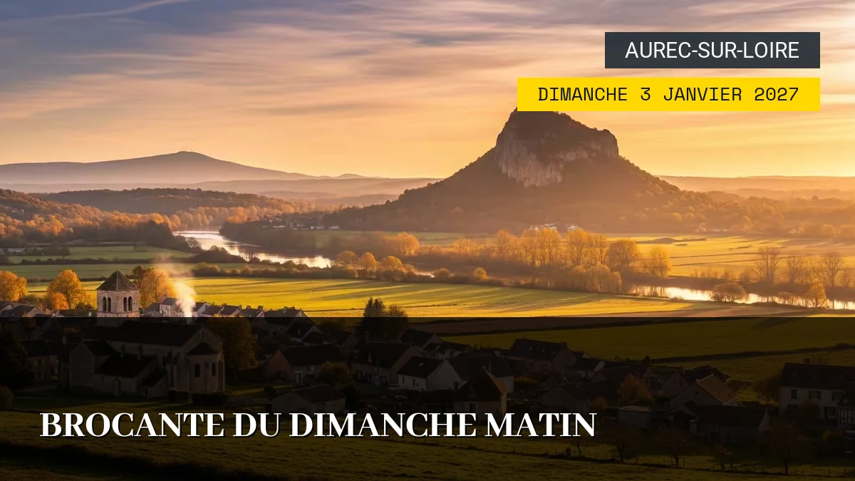 Affiche de l'événement : Brocante du Dimanche Matin – Dimanche 3 Janvier 2027