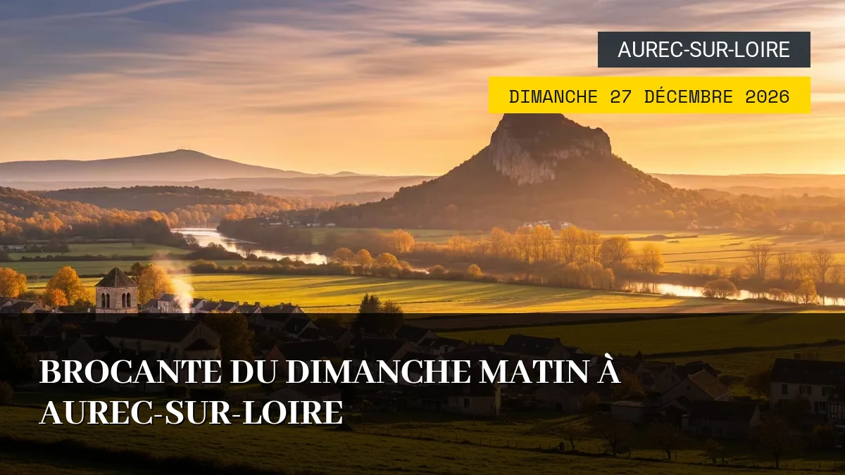 Affiche de l'événement : Brocante du Dimanche Matin à Aurec-sur-Loire – Dimanche 27 Décembre 2026