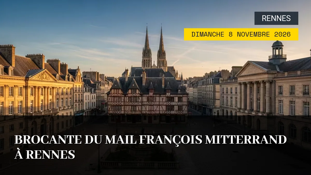 Affiche de l'événement : Brocante du Mail François Mitterrand à Rennes – Dimanche 8 Novembre 2026