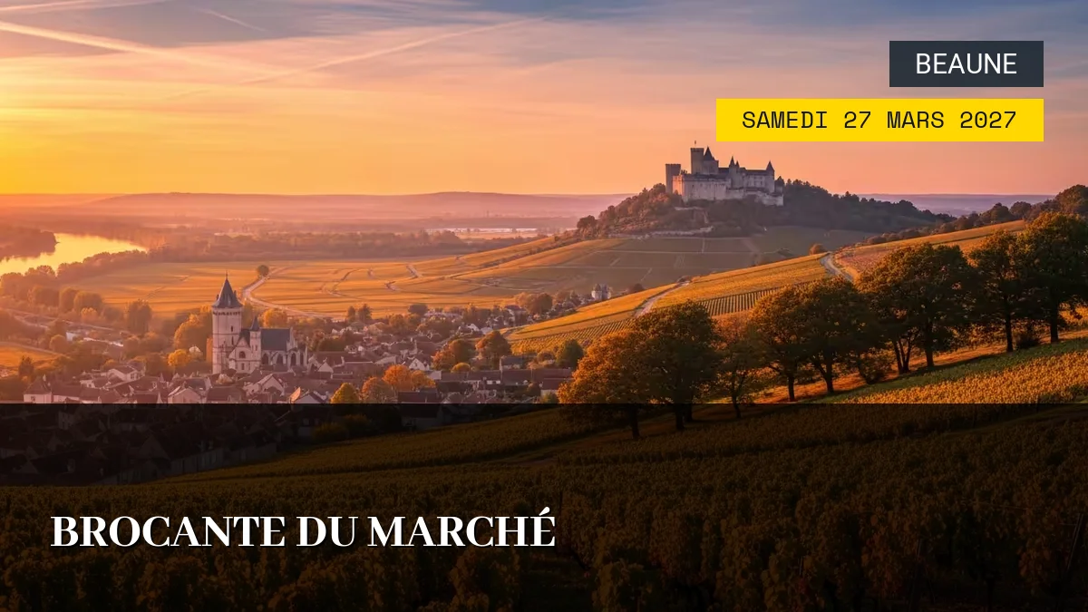 Affiche de l'événement : Brocante du Marché – Samedi 27 Mars 2027