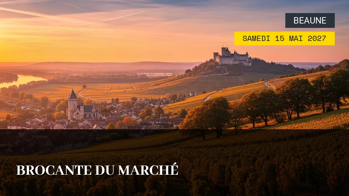 Affiche de l'événement : Brocante du Marché – Samedi 15 Mai 2027