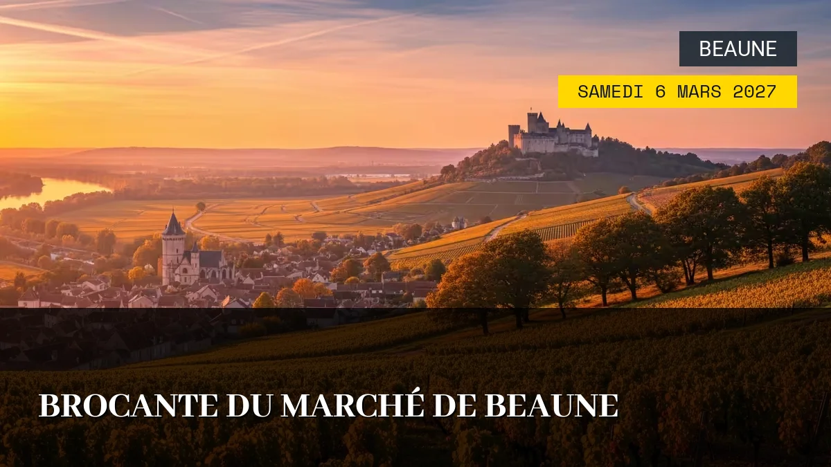 Affiche de l'événement : Brocante du Marché de Beaune – Samedi 6 Mars 2027