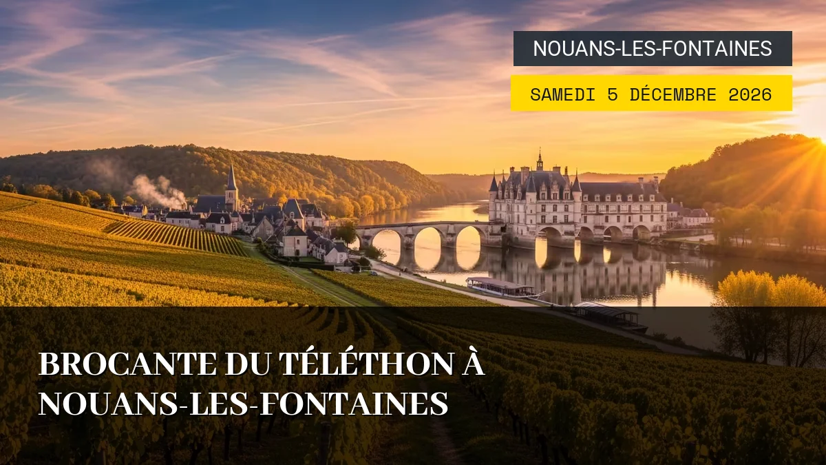 Affiche de l'événement : Brocante du Téléthon à Nouans-les-Fontaines – Samedi 5 Décembre 2026