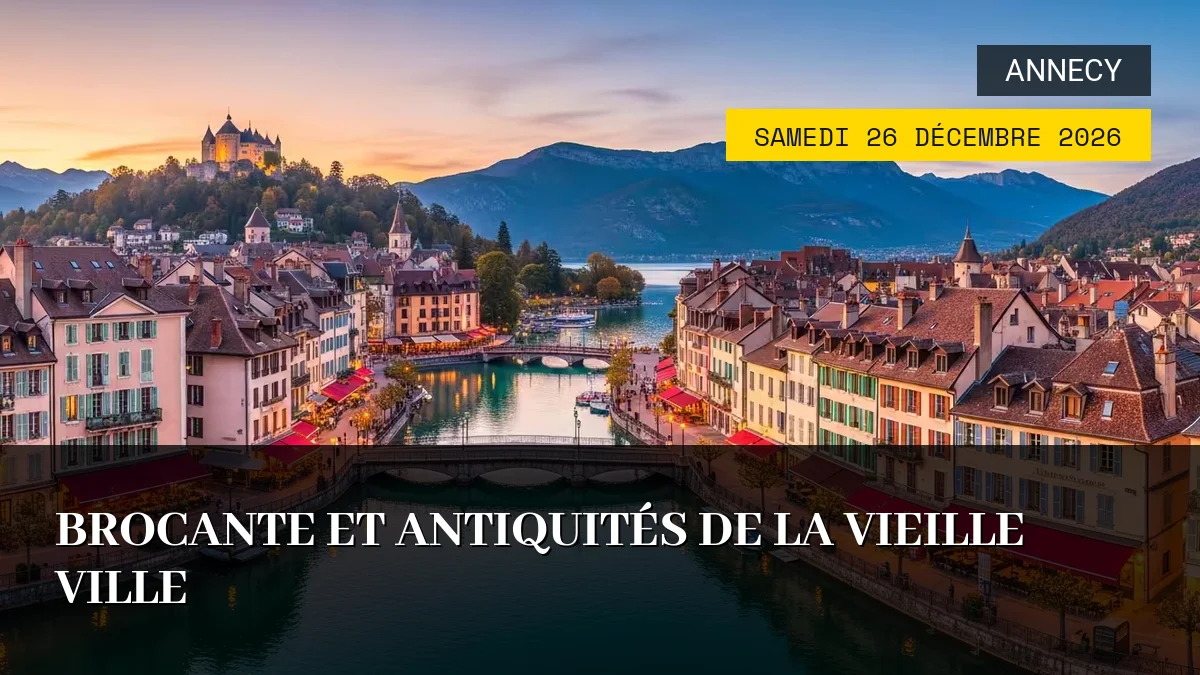 Affiche de l'événement : Brocante et Antiquités de la Vieille Ville – Samedi 26 Décembre 2026