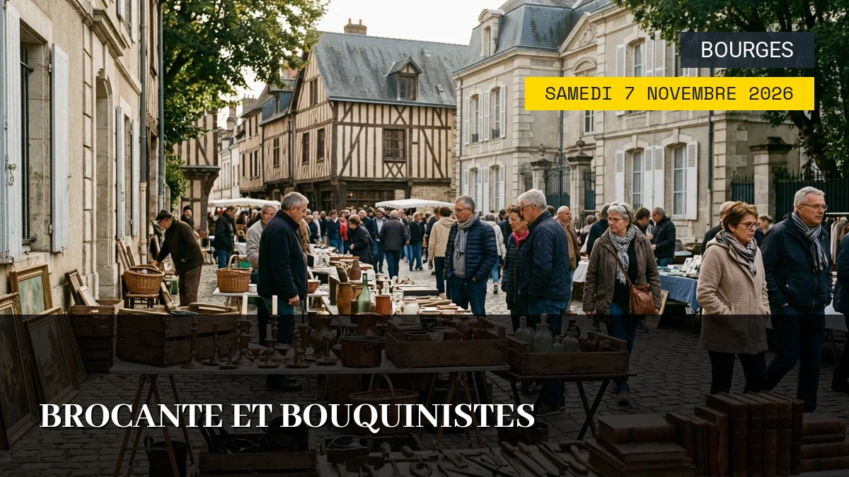 Affiche de l'événement : Brocante et Bouquinistes – Samedi 7 Novembre 2026