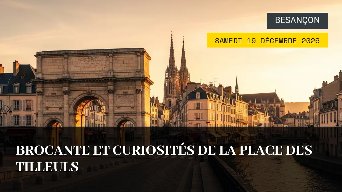 Affiche de l'événement : Brocante et Curiosités de la Place des Tilleuls – Samedi 19 Décembre 2026