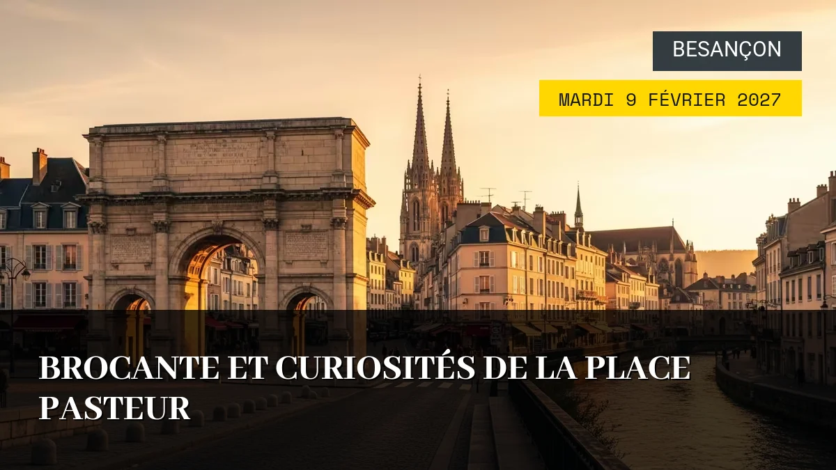 Affiche de l'événement : Brocante et Curiosités de la Place Pasteur – Mardi 9 Février 2027