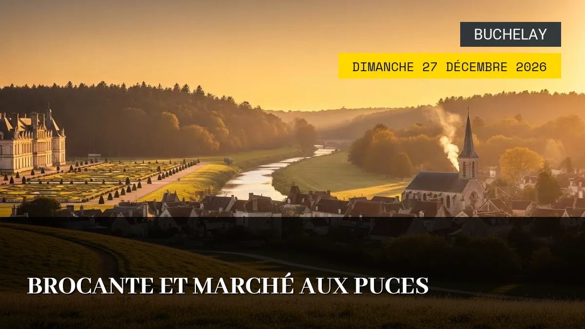 Affiche de l'événement : Brocante et Marché aux Puces – Dimanche 27 Décembre 2026