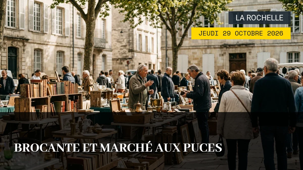 Affiche de l'événement : Brocante et Marché aux Puces — Du Jeudi 29 Octobre 2026 au Samedi 31 Octobre 2026