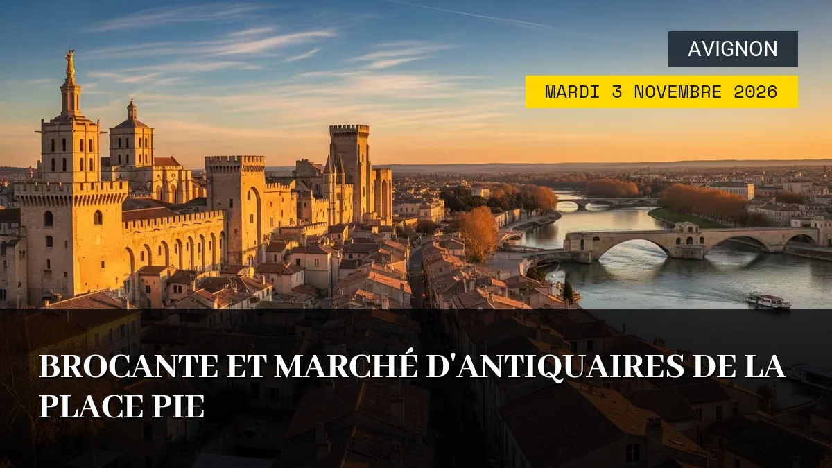 Affiche de l'événement : Brocante et Marché d&rsquo;Antiquaires de la Place Pie – Mardi 3 Novembre 2026